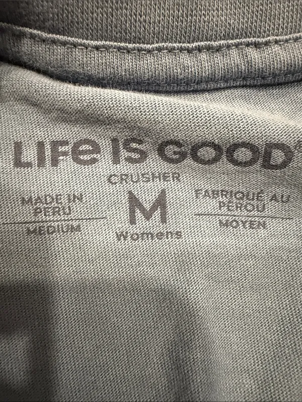 Life is good women’s crusher peace long sleeve shirt medium. - Image 2