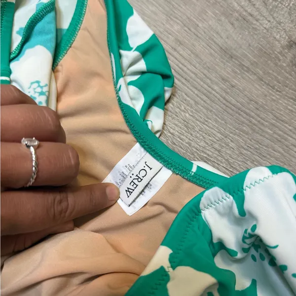 •J.Crew• Floral Shoulder One Piece Swimsuit - Image 4