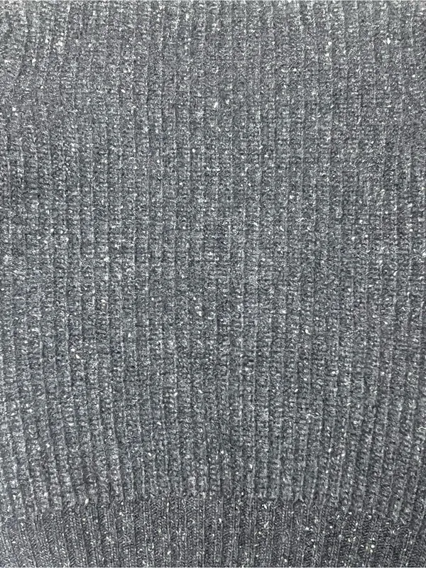 Autumn Cashmere Charcoal Gray 100% Cashmere Ribbed Zipper Crewneck Sweater XS - Image 8