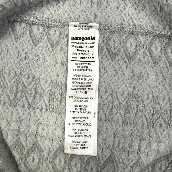 PATAGONIA Quarter-Zip Better Sweater Women L Gray Diamond Texture Outdoor Travel - Image 9