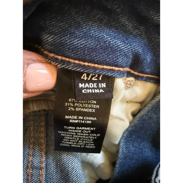 FRYE Jeans Womens Size 4 Blue Denim Straight Leg Mid Rise Medium Wash Preppy - Image 4
