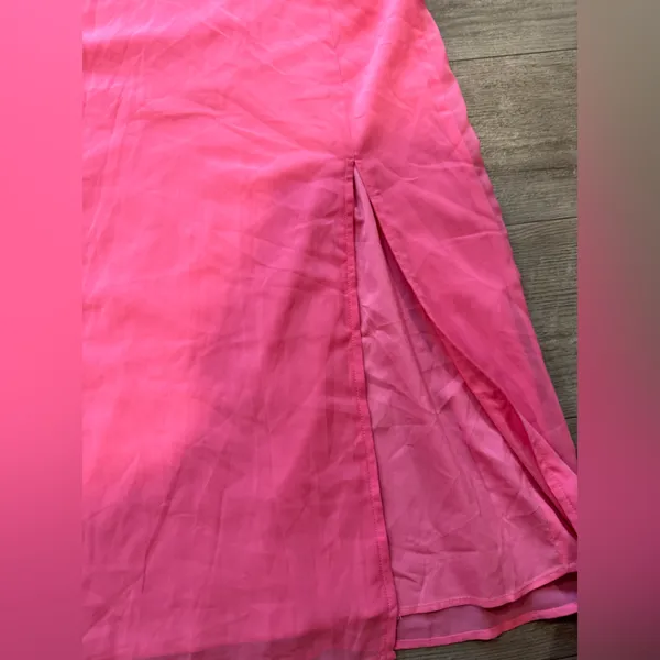 Lulu's Pink Halter Midi Dress - Image 7