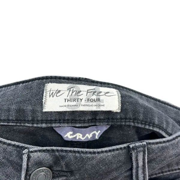Free‎ People We The Free Crvy Bermuda Shorts Exposed Button Fly Faded Black 34 - Image 9
