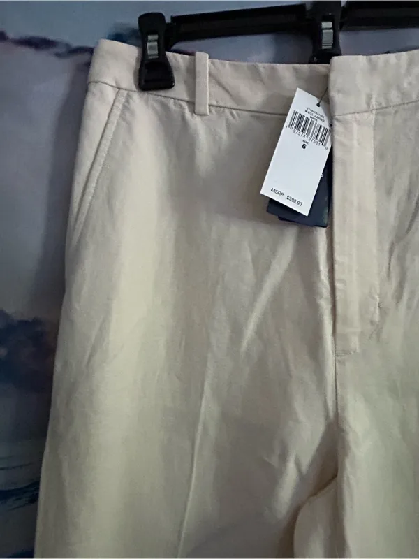 Polo By Ralph Lauren Classic Women’s Cream Straight-Leg Hemp Pants SZ 6 NWT - Image 5