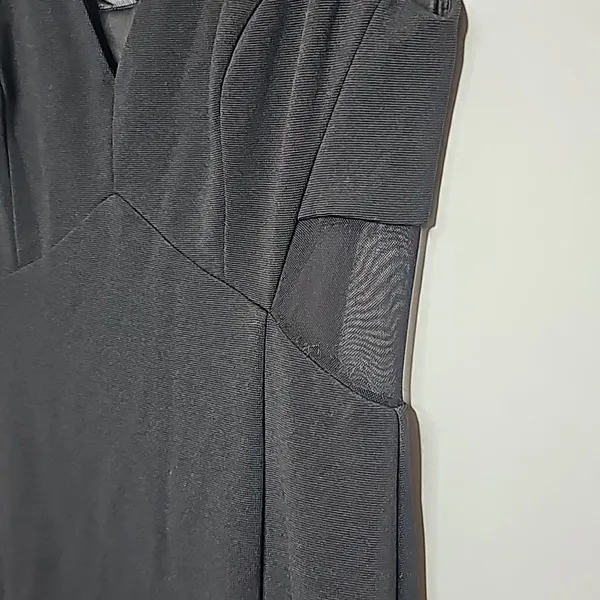 Aiden Mattox mesh panel floor length maxi cocktail slit cocktail party dress 2 - Image 3