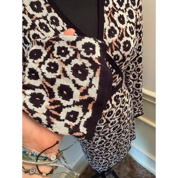 Diane von Furstenberg x Target Neutral Poppy Sweater Knit Wrap Dress Long Sleeve - Image 2