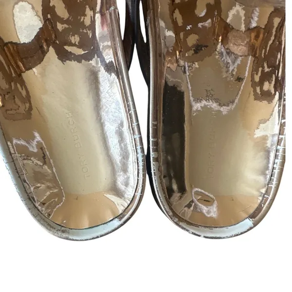 Tory Burch‎ Miller Cloud Sandals Mirrored Metallic Gold Thong Size 10 - Image 3