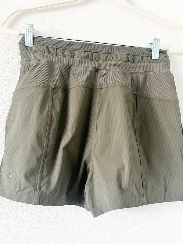 Lululemon Army Green Dance Studio High-Rise Shorts - Image 5