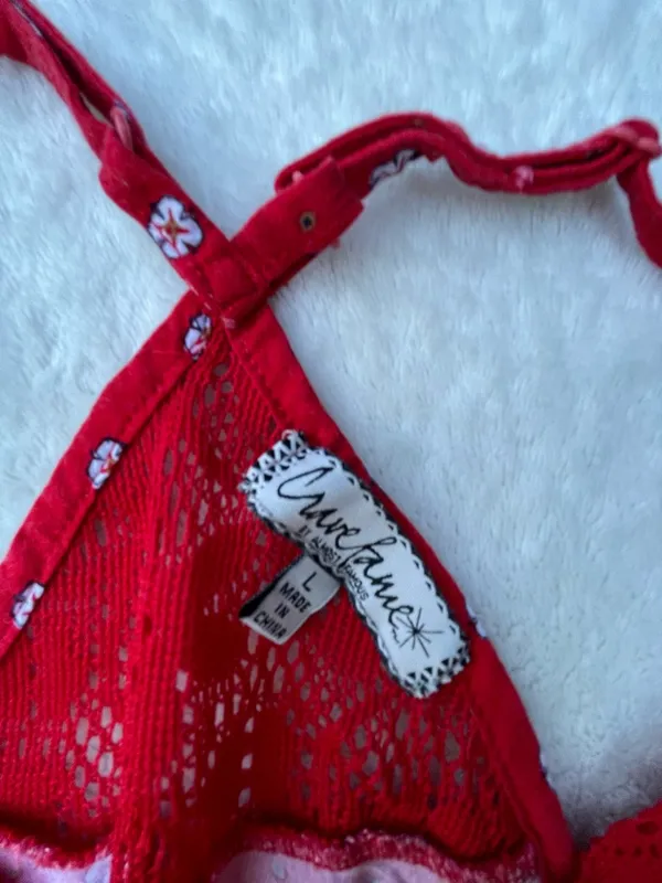 Crave Fame Red‎ Printed Spaghetti-Strap Camisole - Image 2