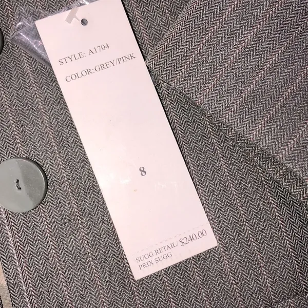 Audrey B size 8 suit career blazer jacket Gray - Image 7