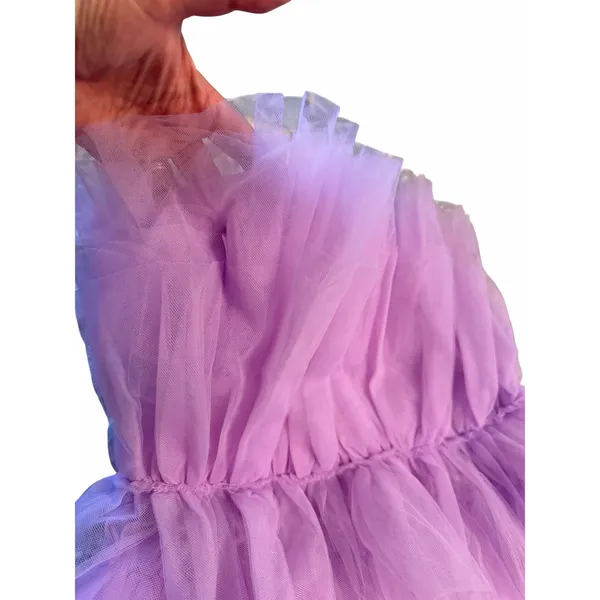 Lavender Mable Aileen Ruffle Mini Dress - Size S - Image 4