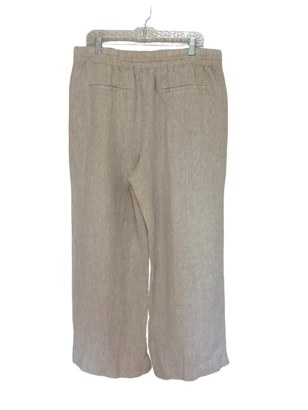 Athleta Retreat Linen High Rise Wide Leg Pants Undyed Natural Flax - Size XL - Image 4