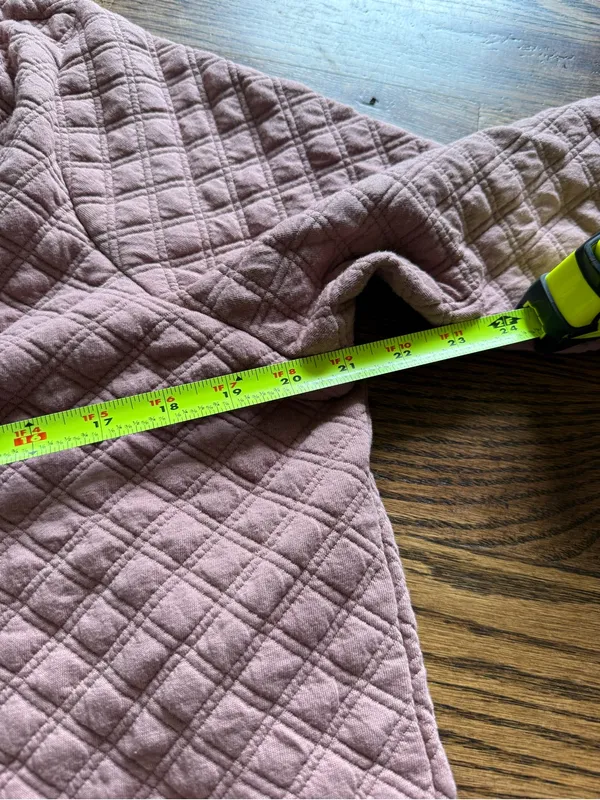 Madewell Quilted Button-Front Lounge Cardigan in Dusty Rose L - Image 4