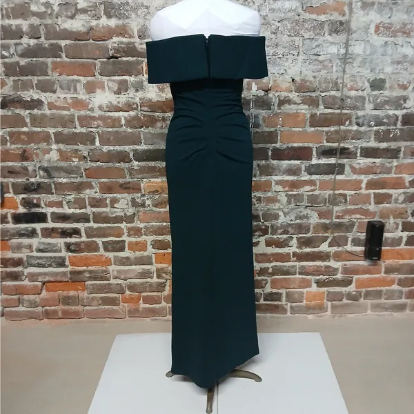 Xscape Formal Evening Gown Sz 4 Green Wedding Guest Party Mother of Bride Prom - Image 7
