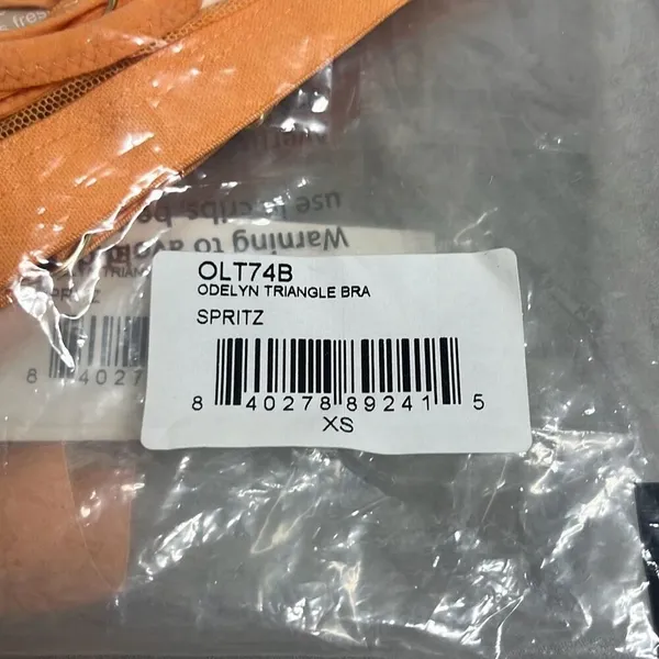 Skin XS Odelyn Triangle Bra Orange Strappy Back Adjustable Sheer Cotton‎ NWT $78 - Image 9