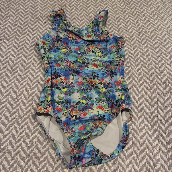 Aeropostale Womens Colorful Butterflies Practice Leotard Size: A-Small - Image 2