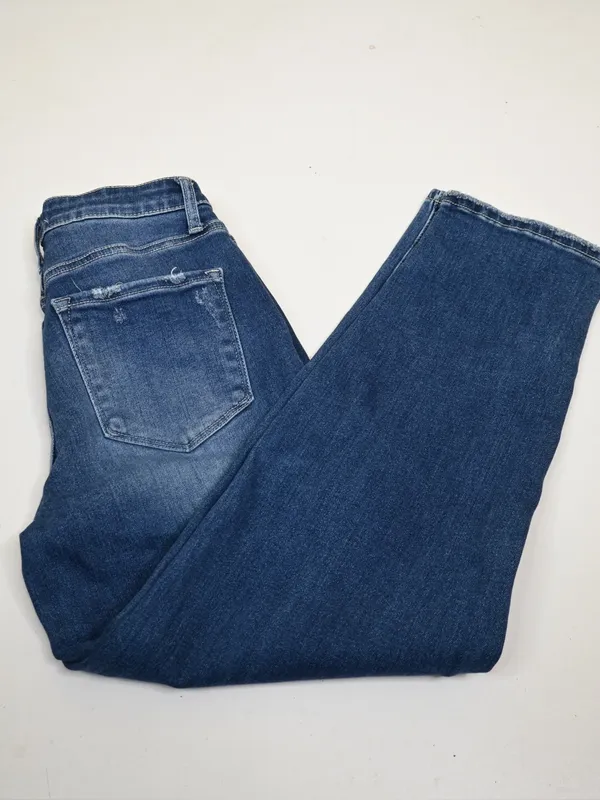 Lovervet by Vervet Women's 26/3 Mid Rise Dark Wash Straight Leg Jean - Image 3
