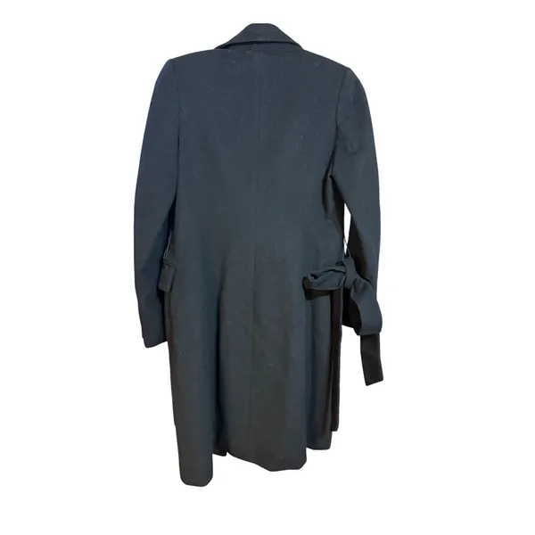 Banana Republic Black Lambswool Cashmere Blend Long Trench Coat XS Women‎ Black - Image 8