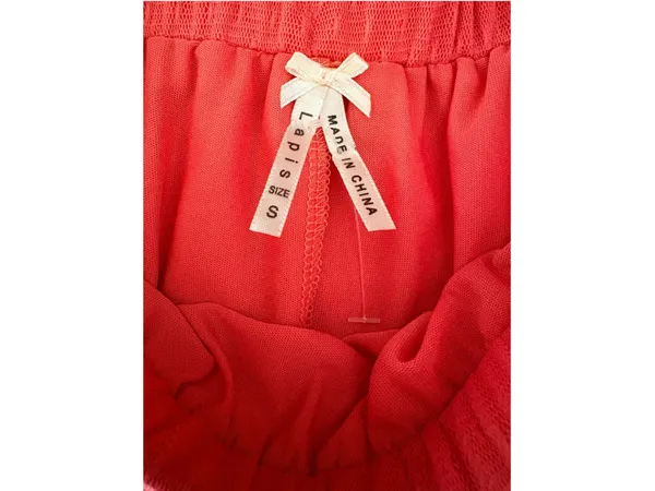 Lapis Coral Lace Tiered Maxi Skirt Size S - Image 5