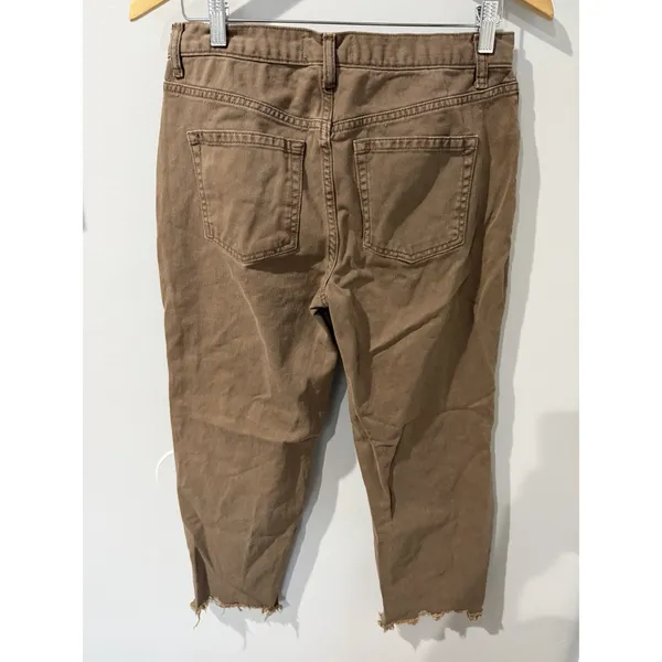 We The Free Free People Raw Hem Ankle Jeans Sienna Brown Sz 28 W - Image 3
