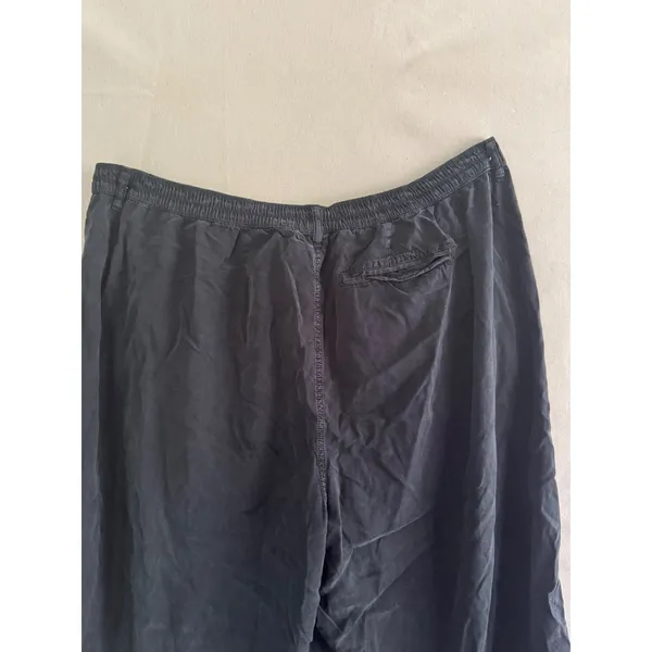Aerie XL Lyocell Relaxed Pants Washed Black Elastic Waist MSRP $55 - Image 5