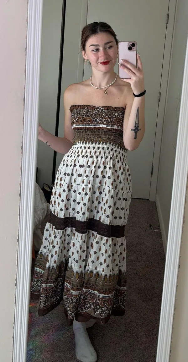 100% cotton paisley dress - Image 2