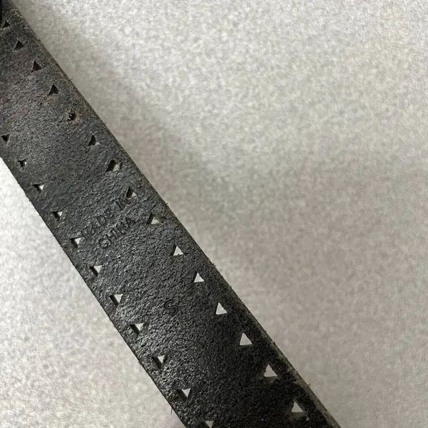 Lauren Ralph Lauren LRL Leather Belt Womens Small Black Silver Buckle Cut Out - Image 7