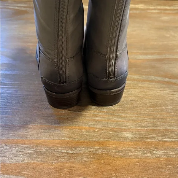 Sam‎ Edelman Gray Leather Riding Boots – Size 6W – New in Box - Image 9