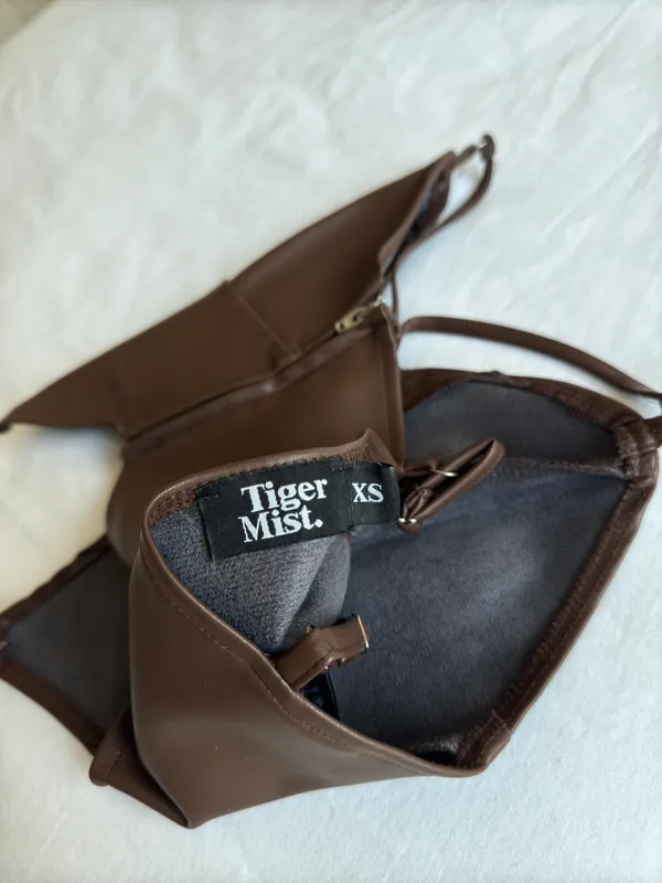 TIGERMIST brown leather top - Image 5