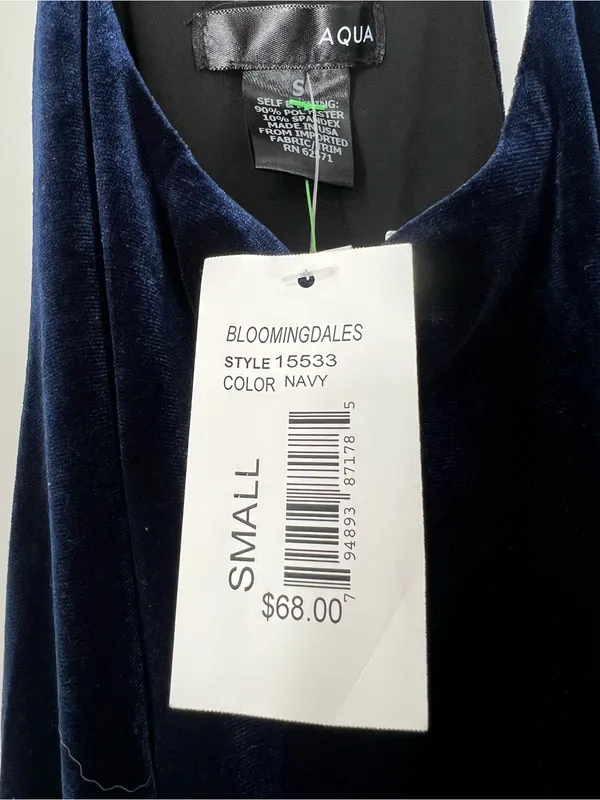 Aqua Velvet Navy Blue Spaghetti Strap Camisole - Image 6