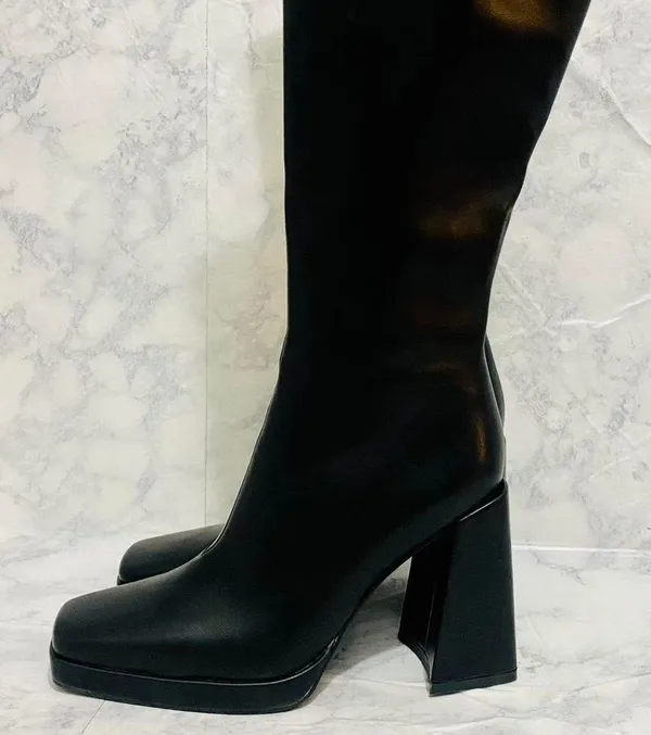 Princess Polly Matte Black Montgomery Boot - Image 3