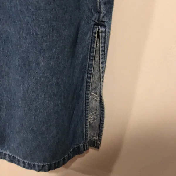 Vintage 90s Y2K Erika Collection Embellished Faded Denim Dress - Image 8