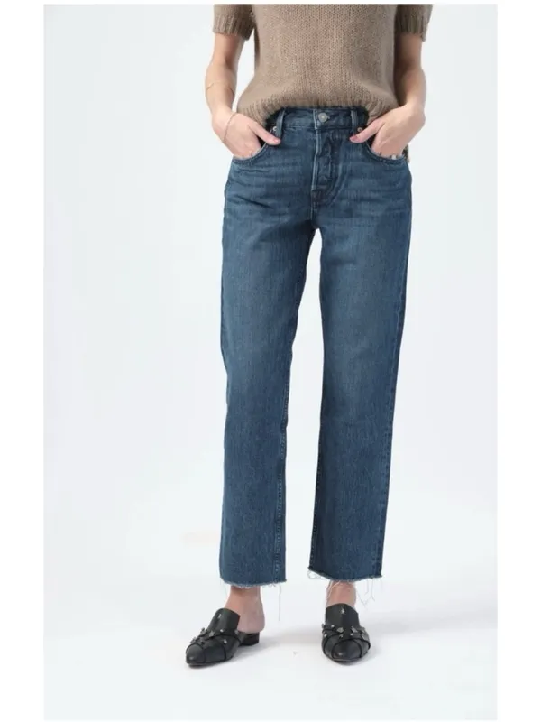 Grlfrnd | Tatum raw hem cropped jeans in always now wash - Image 14