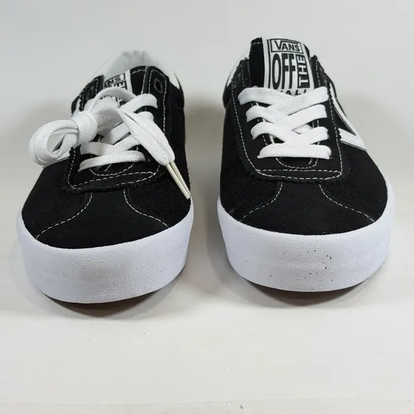 Vans Size-6.5 Womens Unisex Sport Low Skate‎ Sneakers Shoes Black/White Retro - Image 2
