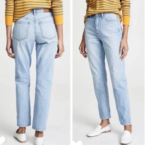 Madewell Women Jeans Sz 25 Light Wash The Perfect Summer Jean Straight Leg Denim - Image 2