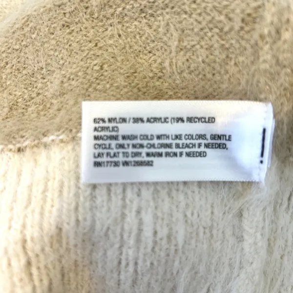 Universal Thread NWT XXL Cream Tan Striped‎ Fuzzy Eyelash Knit Sweater - Image 7
