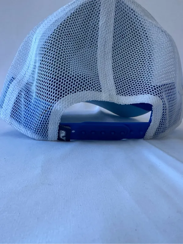 Vineyard Vines Two-Tone Blue Whale Logo Trucker Hat - Image 2