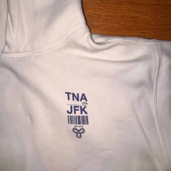 Aritzia 🍎TNA White Pullover Hoodie with Subtle Logo Trim - Image 4