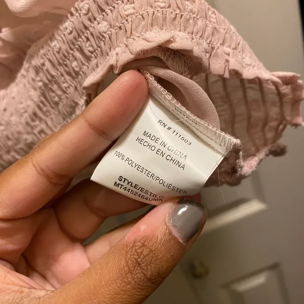 Meraki Sheer Blouse Pink Size M - Image 3
