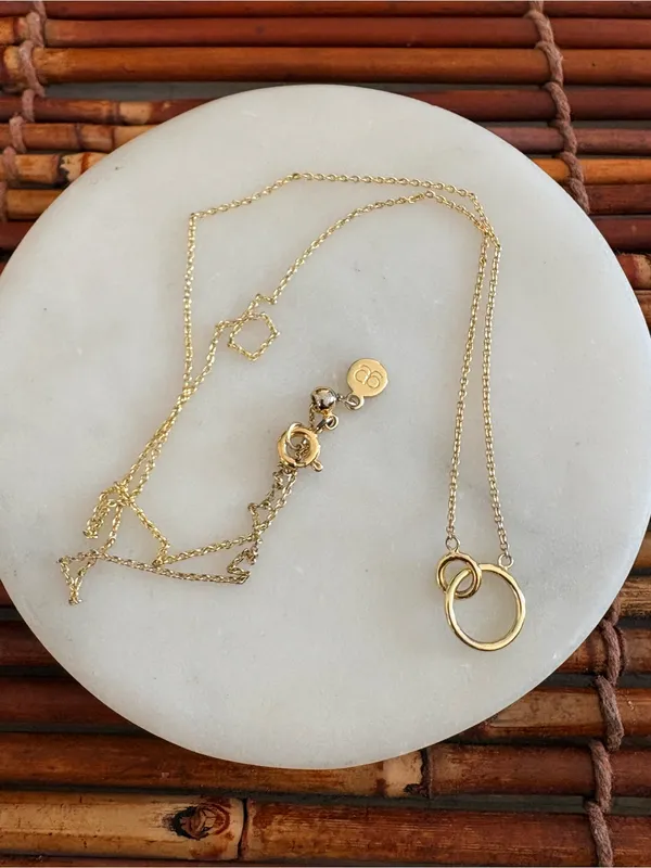 Gorjana Gold Plated Interlocking Circle Necklace 19.5” - Image 3