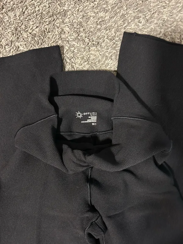 Aerie Ribbed Flare Leggings Ruched - Image 3