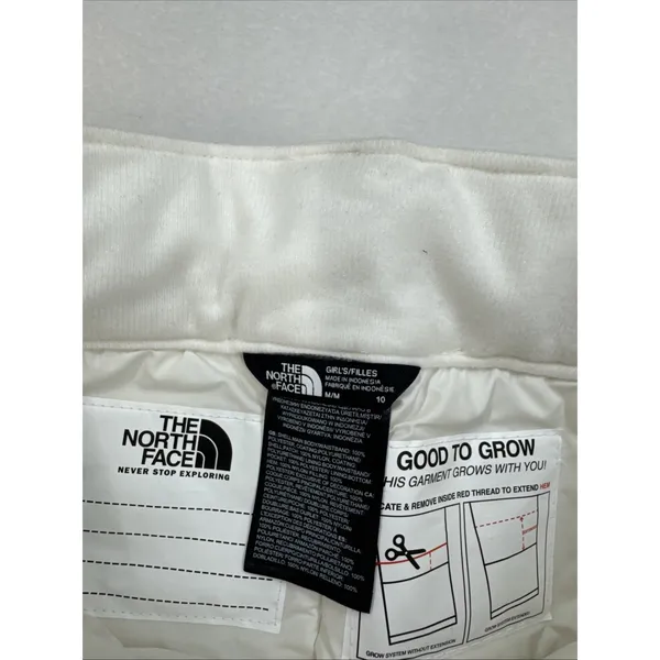 The North Face Girls' Freedom Insulated Snow Pants White Dune Medium 10 NWT - Image 4