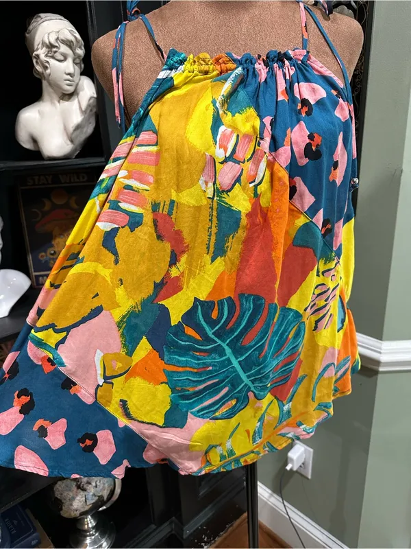 Monsoon Tropical Boho Floral Tank Top – Size Medium (NWT) - Image 4