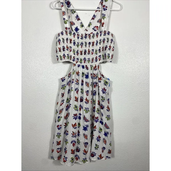 Anthropologie The Piper Bandeau Cutout Mini Dress Floral Size L - Image 6