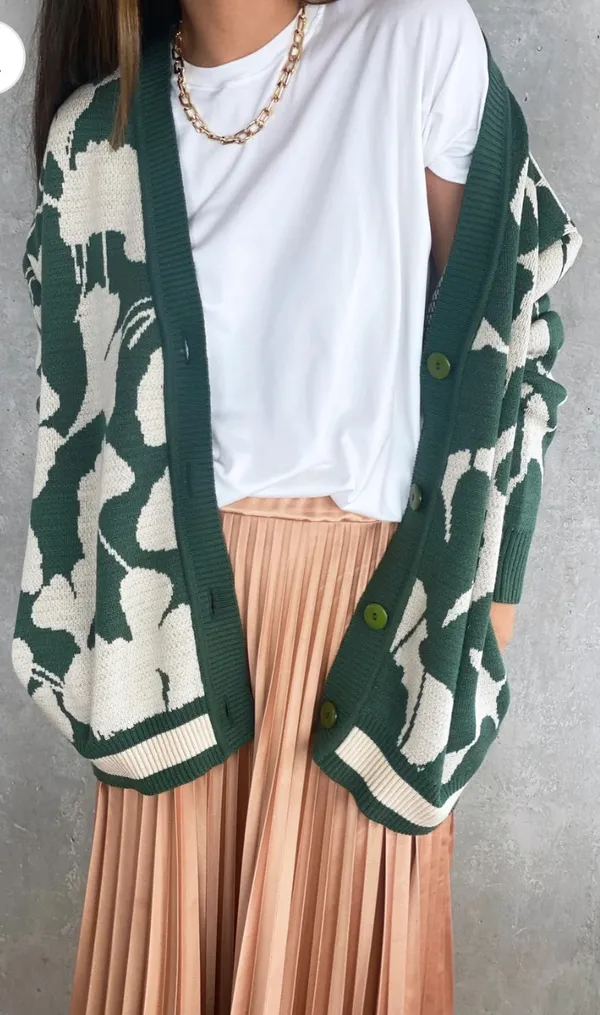 Cardigan Green Size M - Image 4