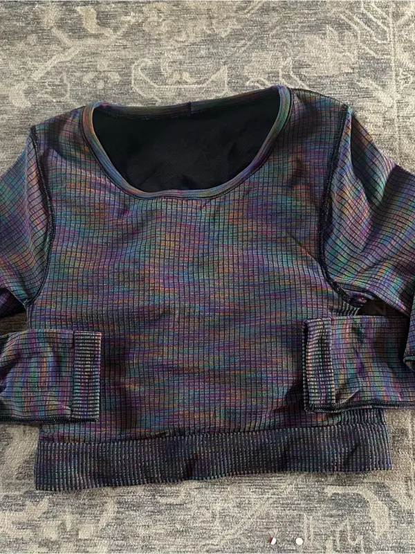 Lululemon Ebb to Street Long Sleeve Shirt Rainbow Multi / Black - Image 5