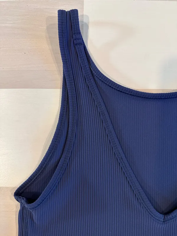 lululemon power pivot ribbed tank luxtreme night sea navy blue 6 - Image 5
