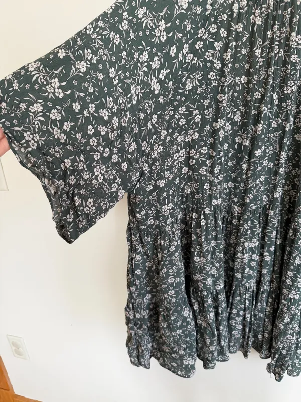 Floral Dress Green Size L - Image 4