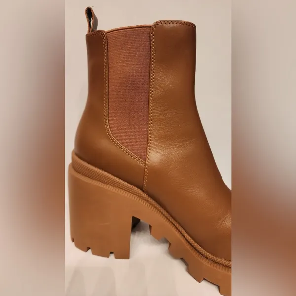 Steve Madden Roxie Cognac Brown Leather Moto Boots Women’s Size 9.5 - Image 12