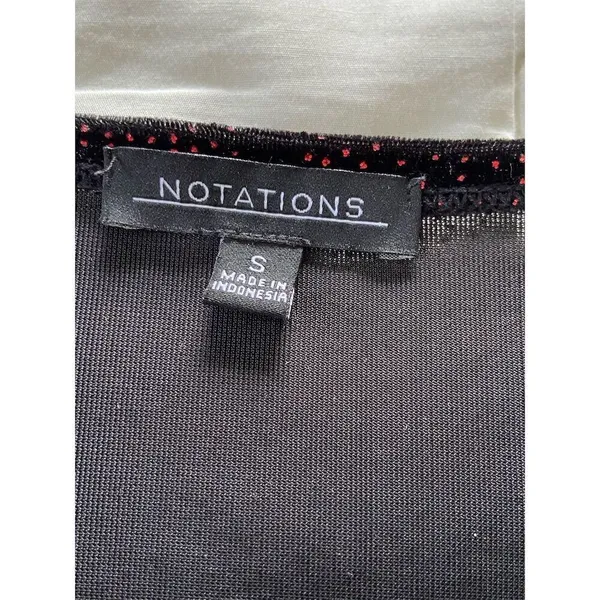Notations Black Velvet With Red Paisley Top Whimsygoth Dark Romantic Witchy - Image 4